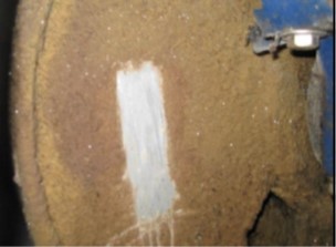 Struvite on drum before <i>Hydro</i>FLOW®